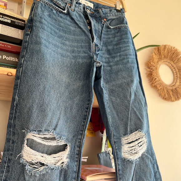 Mango High-rise ripped jeans - Picture 3 of 5